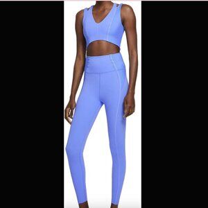 NWT Nike Yoga Luxe Dri-FIT Infinalon Jumpsuit – Royal Pulse/Aluminum- Size Small